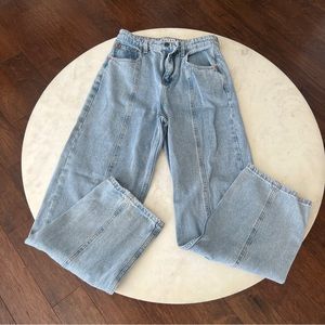 motel rocks seam parallel jeans